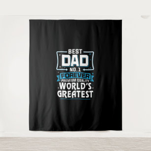 Beste vader papa allerbeste ter wereld No.1 Wandkleed