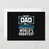 Beste vader papa allerbeste ter wereld nr.1 briefkaart (Voorkant / Achterkant)