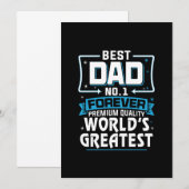 Beste vader papa allerbeste ter wereld nr.1 kaart (Voorkant / Achterkant)