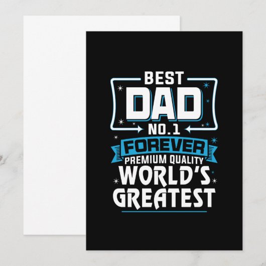 Beste vader papa allerbeste ter wereld nr.1 kaart (Voorkant / Achterkant)