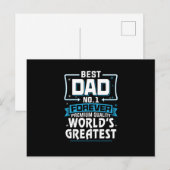 Beste vader papa allerbeste vader No.1 Briefkaart (Voorkant / Achterkant)