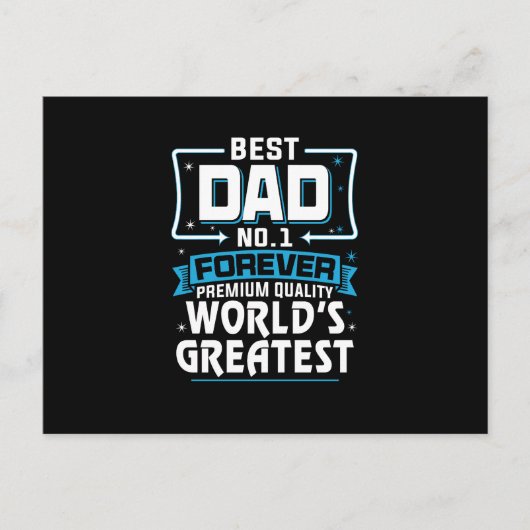 Beste vader papa allerbeste vader No.1 Briefkaart (Voorkant)
