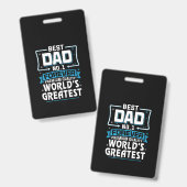 Beste vader papa allerbeste vader nummer 1 badge (Voor- en achterkant)