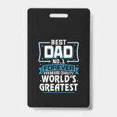 Beste vader papa allerbeste vader nummer 1 badge (Achterkant)