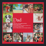 Beste vader papa Definitie 12 Foto Fun Red Imitatie Canvas Print<br><div class="desc">Geef uw speciale vader, vader of vader een persoonlijk tintje met 12 favoriete foto's en gepersonaliseerde tekst om creëer een unieke gave voor Vaderdag, verjaardagen, Kerstmis of elke dag die u wilt shows hoeveel hij voor u betekent. Een perfecte manier om hem te shows hoe geweldig hij elke dag is....</div>
