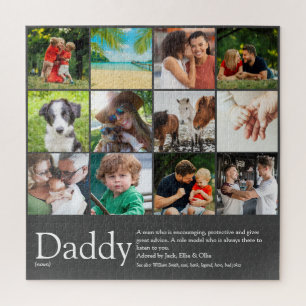 Beste vader papa Definition 12 Foto grijs Legpuzzel