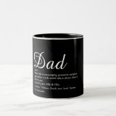 Beste Vader Papa Ever Definitie Script Tweekleurige Koffiemok (Center)