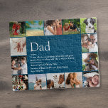 Beste vader papa vader definitie 14 foto blauw legpuzzel<br><div class="desc">14 foto collage legpuzzel voor u om te personaliseren voor uw speciale papa, vader, papa of vader om creëer een uniek geschenk voor Vaderdag, verjaardagen, kerst of elke dag die u wilt show hoeveel hij voor u betekent. Een perfecte manier om hem te show hoe geweldig hij elke dag is....</div>