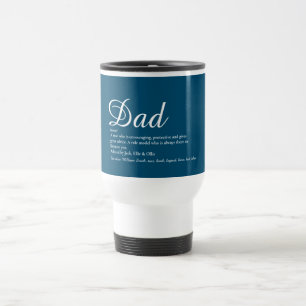Beste vader, papa, vader definitie blauwe script reisbeker