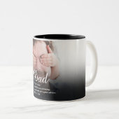 Beste vader, papa, vaders definitiefilm Foto Tweekleurige Koffiemok (Voorkant rechts)