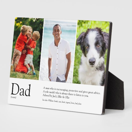 Beste vader, pappa, pater Ever Definition 3 Foto Fotoplaat (Zijkant)