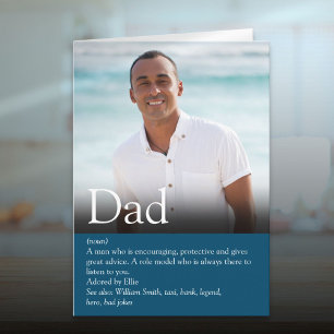 Beste vader, pappa, vaders definitiefoto kaart