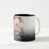 Beste vader, pappa, vaders definitiefoto tweekleurige koffiemok (Voorkant rechts)