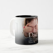 Beste vader, pappa, vaders definitiefoto tweekleurige koffiemok (Voorkant links)