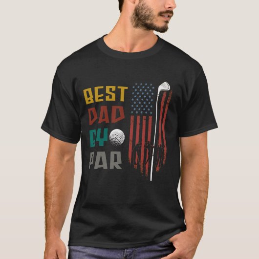 beste vader per bar grappig cadeau voor golfer t-shirt (Voorkant)