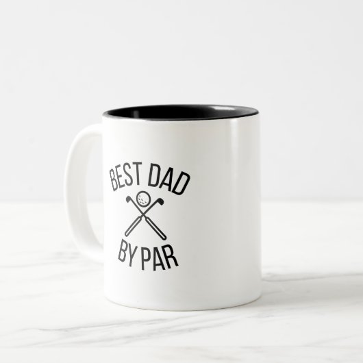 Beste vader per para tweekleurige koffiemok (Voorkant links)