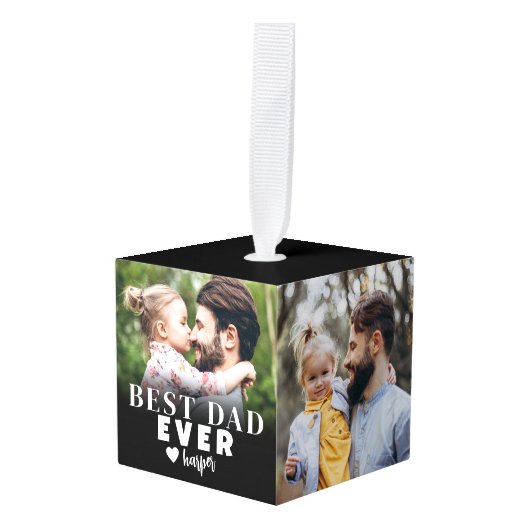 Beste vader Persoonlijke foto Decoratie (Voorkant hoekig)