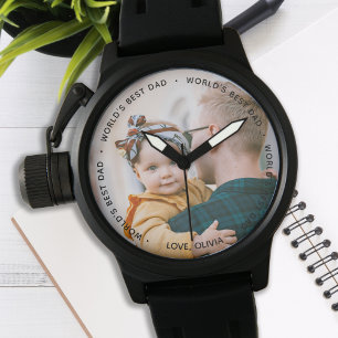 Beste vader, persoonlijke foto's bekijken horloge