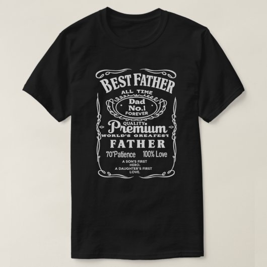 Beste Vader – Premium Papa” | Het perfecte cadeau T-shirt (Design voorkant)