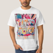 Beste vader Retro Camper Hippie Design Vaderdag T-shirt (Voorkant)