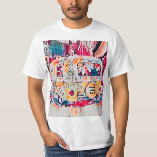 Beste vader Retro Camper Hippie Design Vaderdag T-shirt (Voorkant)