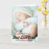 Beste vader | Retrokalligrafie-Vaderdag Kaart (Gele Bloem)