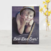 Beste vader | Retrokalligrafie-Vaderdag Kaart (Gele Bloem)