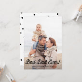 Beste vader | Retrokalligrafie-Vaderdag Kaart (Voorkant / Achterkant in situ)