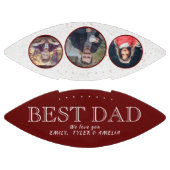 Beste vader Rode Familie 3 Foto Collage American Football (Panelen)