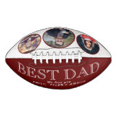 Beste vader Rode Familie 3 Foto Collage American Football (Voorkant)