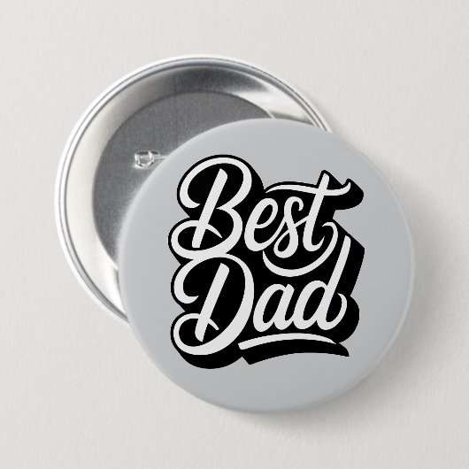 Beste vader ronde button 7,6 cm (Voorkant /achterkant)