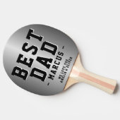 Beste vader Silver Metallic Vader Dag Tafeltennisbatje (Zijkant)