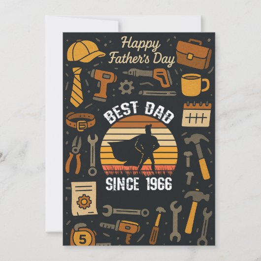  beste vader sinds 1966 cadeaus voor vaders kaart (Voorkant)