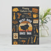  beste vader sinds 1966 cadeaus voor vaders kaart (Staand voorkant)
