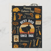  beste vader sinds 1966 cadeaus voor vaders kaart (Voorkant / Achterkant)