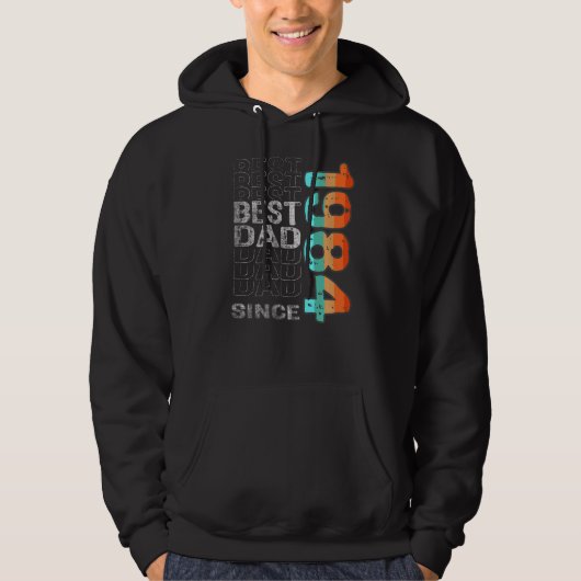 Beste vader sinds 1984 voor de beste vader ter wer hoodie (Voorkant)