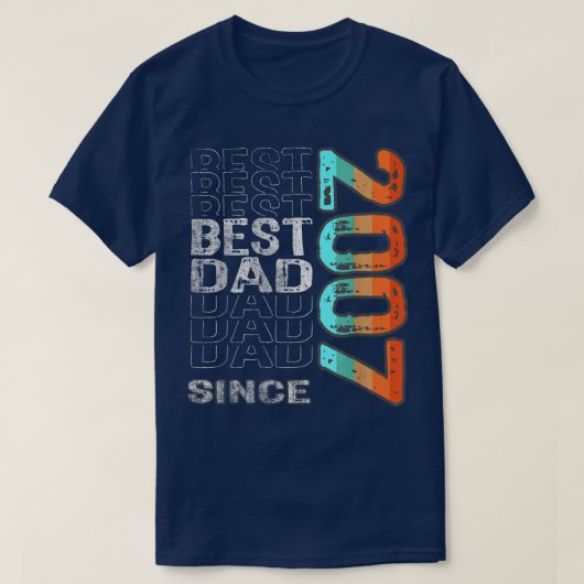 Beste vader sinds 2007 voor de beste vader ter wer t-shirt (Design voorkant)