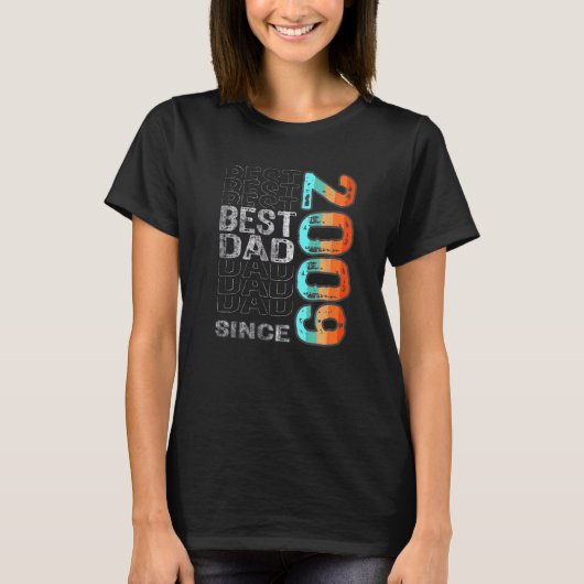 Beste vader sinds 2009 voor de beste vader ter wer t-shirt (Voorkant)