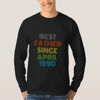 Beste vader sinds april 1990 Cool Cadeau T-shirt