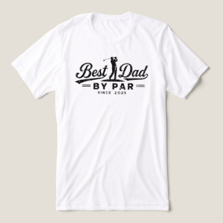Beste vader sinds jaar golfer in distressed zwart Tri-Blend shirt