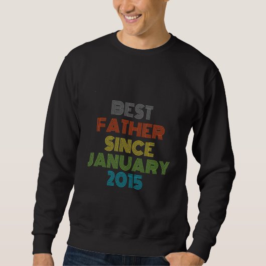Beste vader sinds januari 2015 Cadeau Trui (Voorkant)