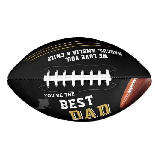 Beste Vader Speler Silhouette Vader Keepsake American Football (Voorkant)