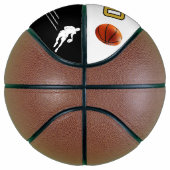 Beste Vader Speler Silhouette Vader Keepsake Basketbal (Rechts)