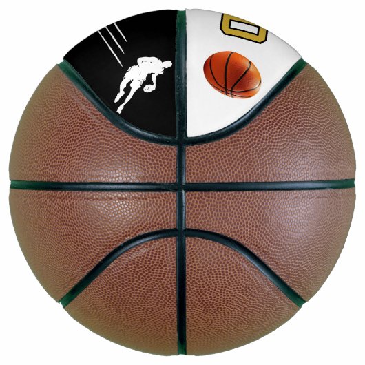 Beste Vader Speler Silhouette Vader Keepsake Basketbal (Rechts)