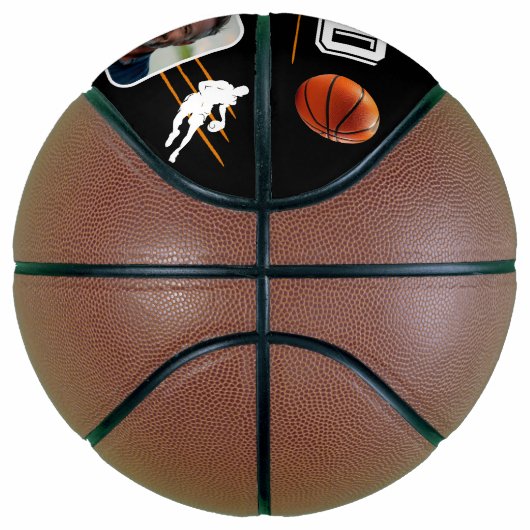 Beste vader speler Silhouette vader Keepsake Foto Basketbal (Rechts)