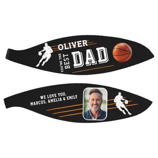 Beste vader speler Silhouette vader Keepsake Foto Basketbal (Panelen)