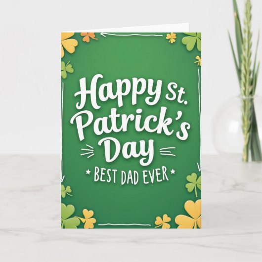 Beste Vader St. Patrick's Dag Kaart (Voorkant)