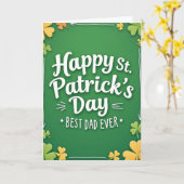 Beste Vader St. Patrick's Dag Kaart (Gele Bloem)