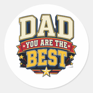 Beste Vader Sticker - Varsity Vinyl Decal Cadeau