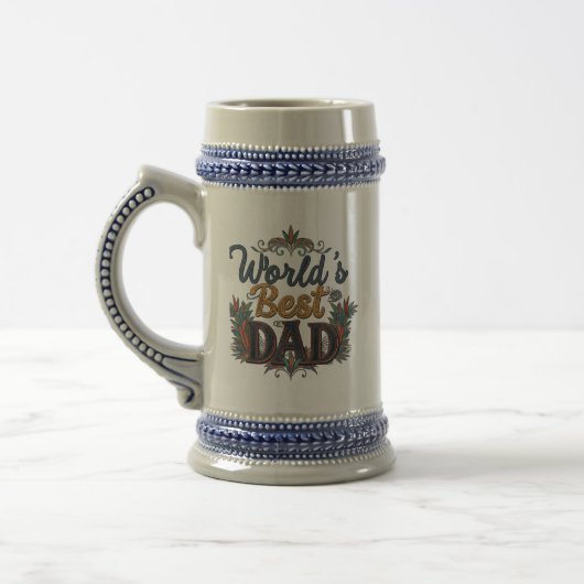 Beste vader ter wereld 22 oz Stein Bierpul (Links)